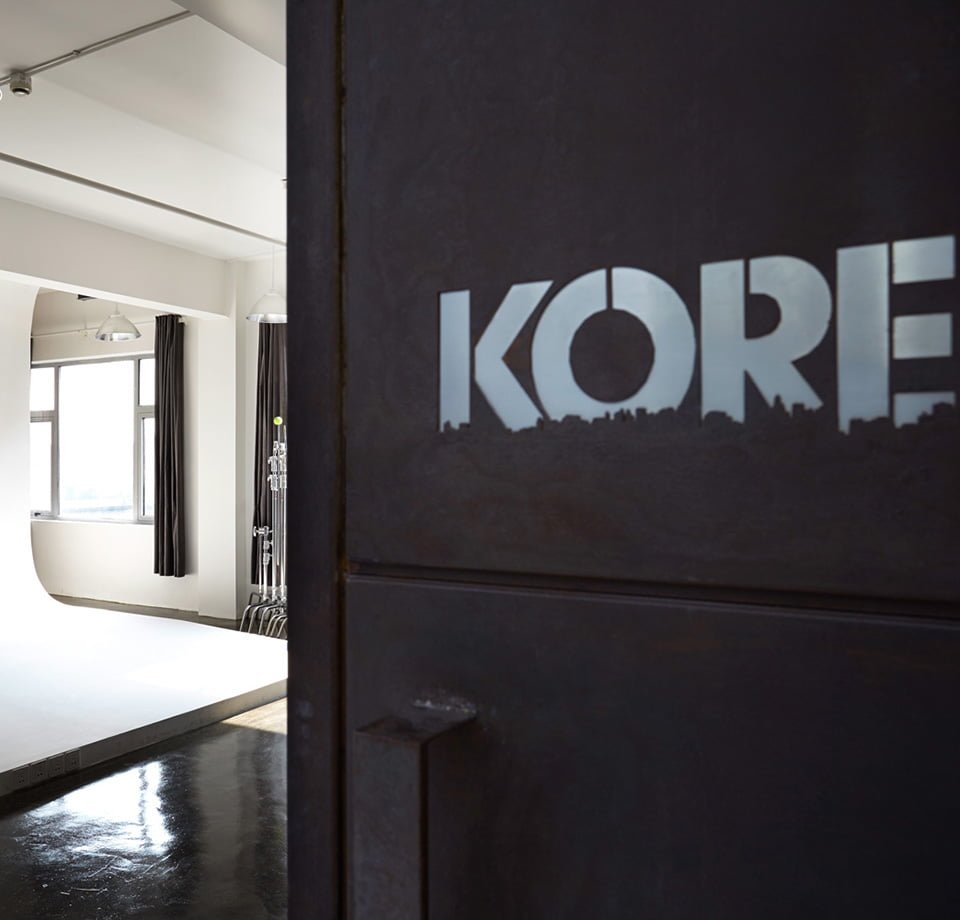 Entrance to the studios of Kore Studios. Shanghai still-life photo studio